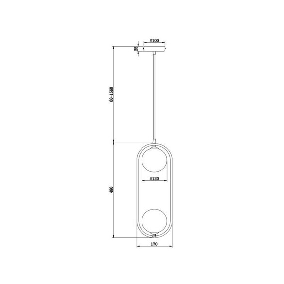 Полилей Ring Maytoni MOD013PL-02W 2xG9 | Osvetlenieto.bg