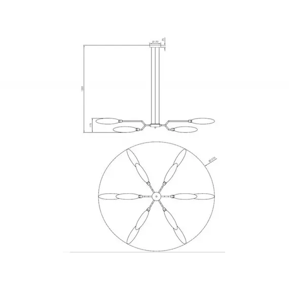 Полилей Ventura Maytoni MOD012CL-12G 12xG9 | Osvetlenieto.bg