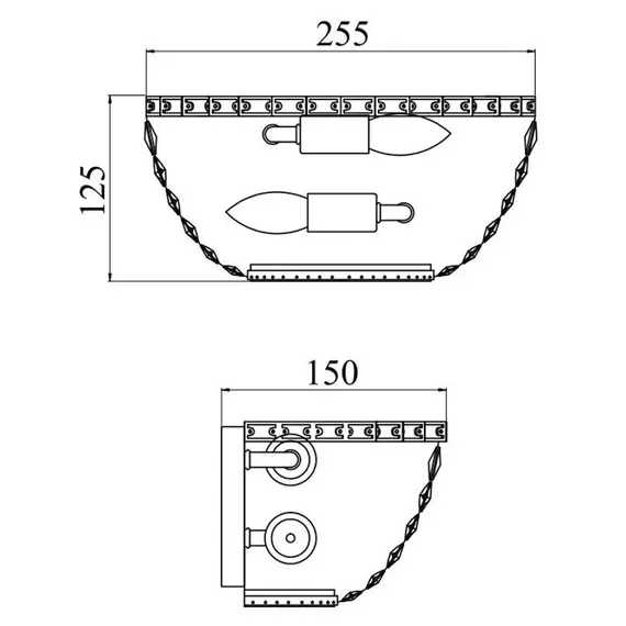 Аплик Basfor Maytoni DIA100-WL-02-G 2xE14 | Osvetlenieto.bg