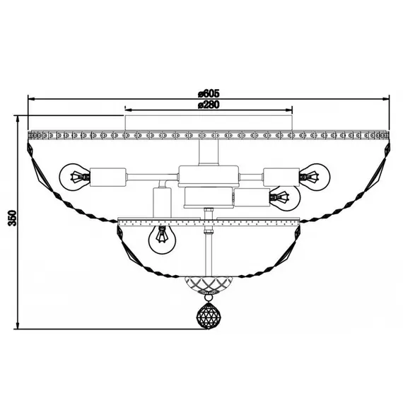 Кристален плафон Basfor Maytoni DIA100-CL-16-G 16xE14 | Osvetlenieto.bg