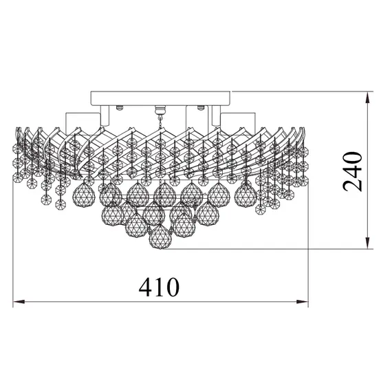 Кристален плафон Karolina Maytoni DIA120-06-G 6xE14 | Osvetlenieto.bg