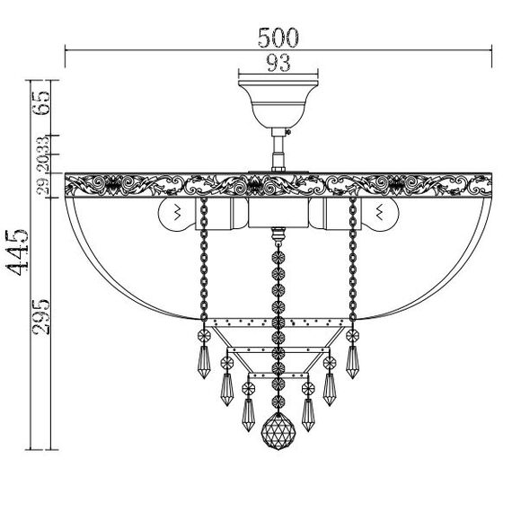 Кристален плафон Palace Maytoni DIA890-CL-06-G 6xE27 | Osvetlenieto.bg