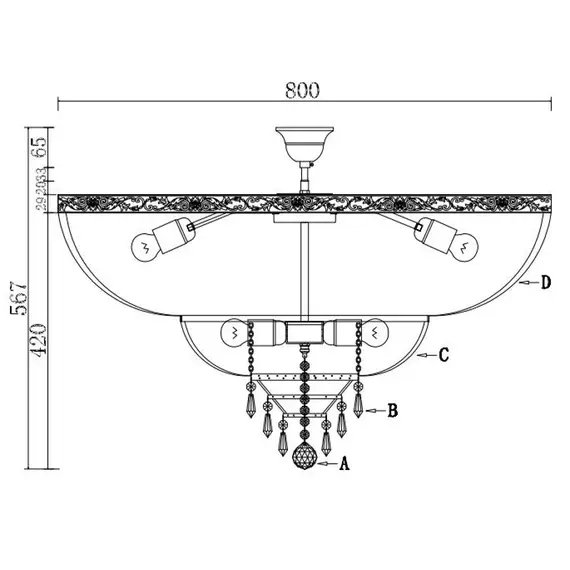 Кристален плафон Palace Maytoni DIA891-CL-14-G 14xE27 | Osvetlenieto.bg
