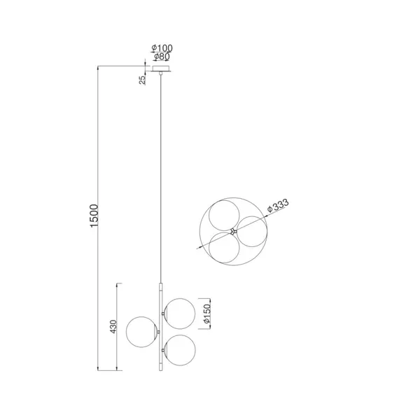 Модерен полилей Nostalgia Maytoni MOD048PL-03G 3xE14 | Osvetlenieto.bg