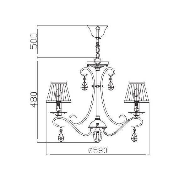 Полилей Brionia Maytoni ARM172-05-G 5xE14 | Osvetlenieto.bg Полилей Brionia Maytoni ARM172-05-G 5xE14 | Osvetlenieto.bg