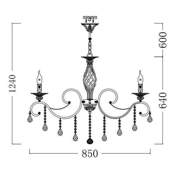 Полилей Grace Maytoni RC247-PL-10-R 10xE14 | Osvetlenieto.bg