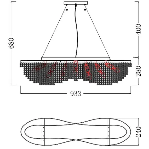 Полилей Toils Maytoni DIA600-07-G 7xE14 | Osvetlenieto.bg
