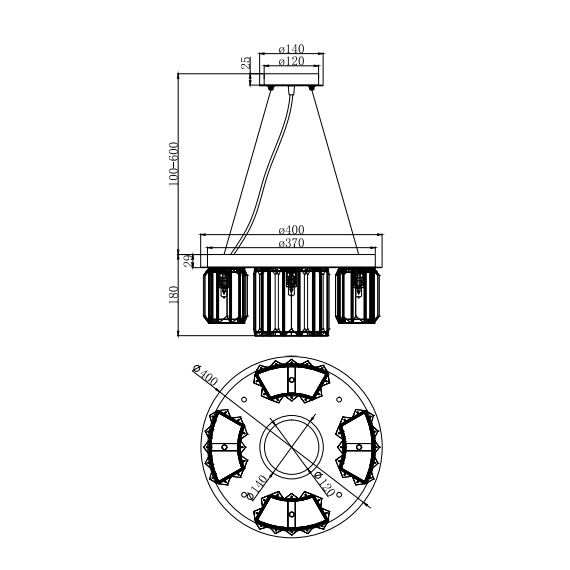 Кристален полилей Colline MOD083PL-04CH Maytoni 4xG9 | Osvetlenieto.bg