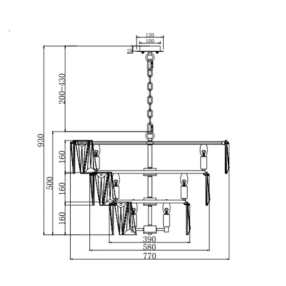 Кристален полилей Puntes MOD043PL-18G Maytoni 18xE14 | Osvetlenieto.bg