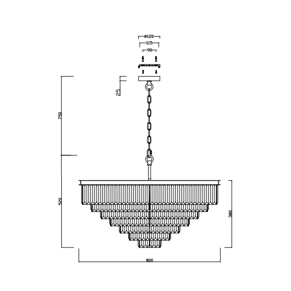 Кристален полилей Revero MOD085PL-16BS Maytoni 16xE14 | Osvetlenieto.bg