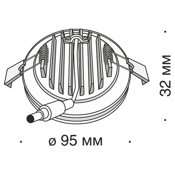 LED луна за вграждане Phanton Maytoni DL2001-L12W | Osvetlenieto.bg