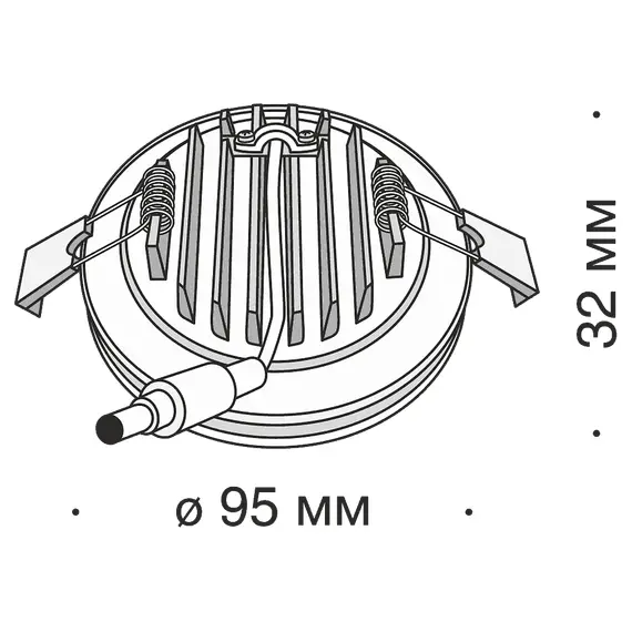 LED луна за вграждане Phanton Maytoni DL2001-L12W | Osvetlenieto.bg