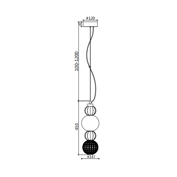 LED Пендел Collar P069PL-L17CH3K Maytoni 17W 3000K | Osvetlenieto.bg