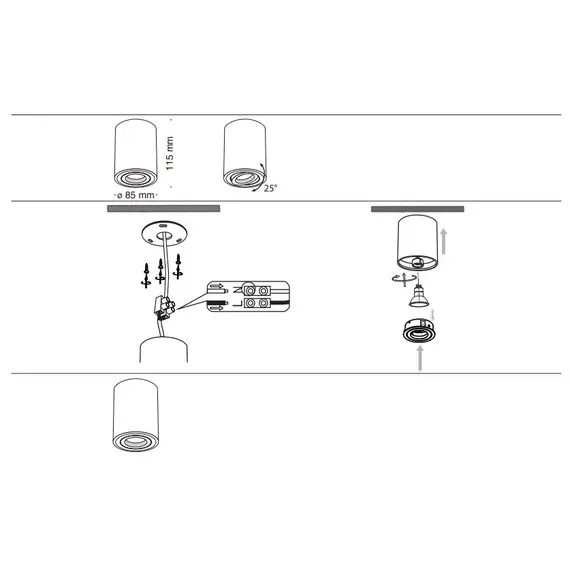 Луна за открит монтаж бяла Alfa Maytoni C016CL-01W | Osvetlenieto.bg