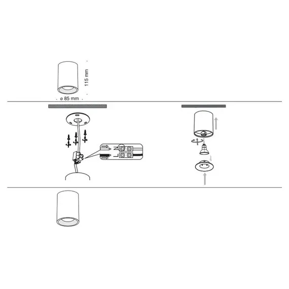 Луна за открит монтаж черна Alfa Maytoni C012CL-01B | Osvetlenieto.bg