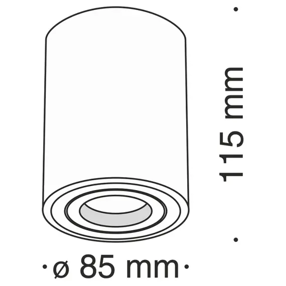 Луна за открит монтаж черна Alfa Maytoni C016CL-01B | Osvetlenieto.bg