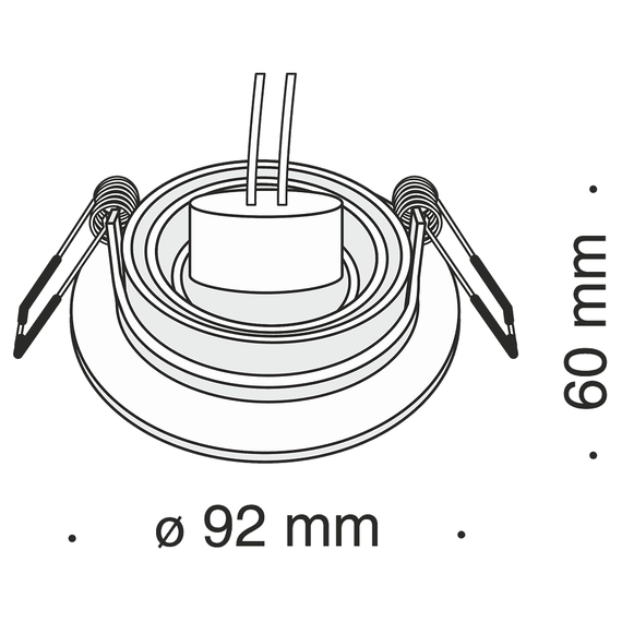 Луна за вграждане черна Atom Maytoni DL023-2-01B | Osvetlenieto.bg