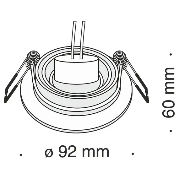 Луна за вграждане черна Atom Maytoni DL023-2-01B | Osvetlenieto.bg