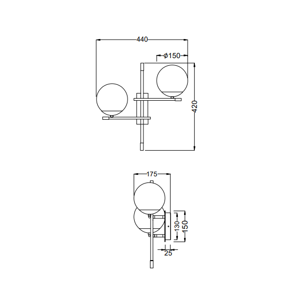 Модерен аплик Nostalgia MOD050WL-02G Maytoni 2xE14 | Osvetlenieto.bg