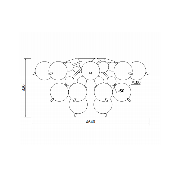 Модерен плафон Bolla MOD133CL-04BS Maytoni 4xE27 | Osvetlenieto.bg