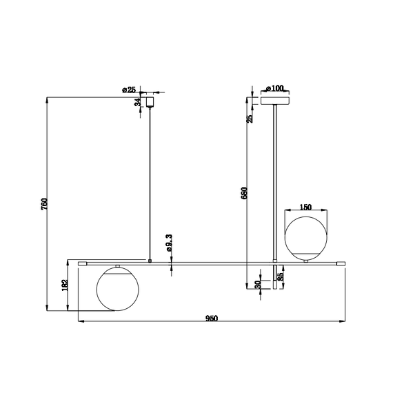 Модерен полилей Nostalgia MOD048PL-02G Maytoni 2xE14 | Osvetlenieto.bg