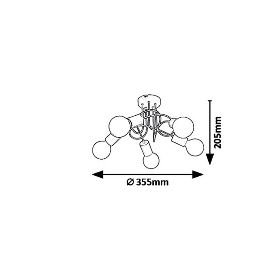 Плафон LINETT 6340 Rabalux 5xE27 | Osvetlenieto.bg Плафон LINETT 6340 Rabalux 5xE27 | Osvetlenieto.bg