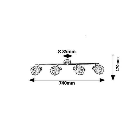 Спот BASIL 5382 Rabalux 4xE14 | Osvetlenieto.bg