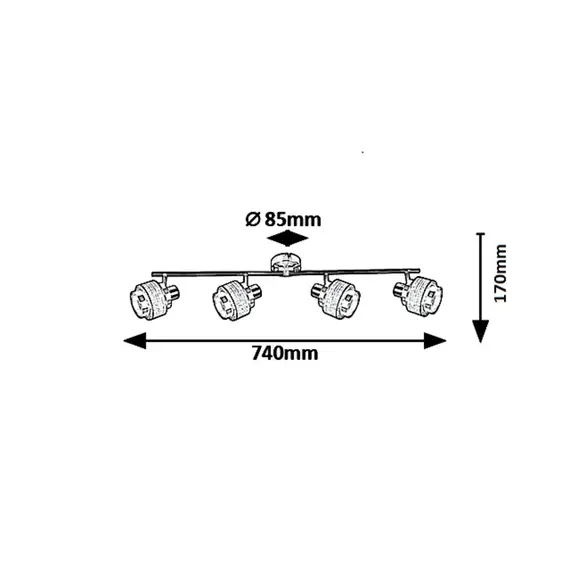 Спот BASIL 5382 Rabalux 4xE14 | Osvetlenieto.bg