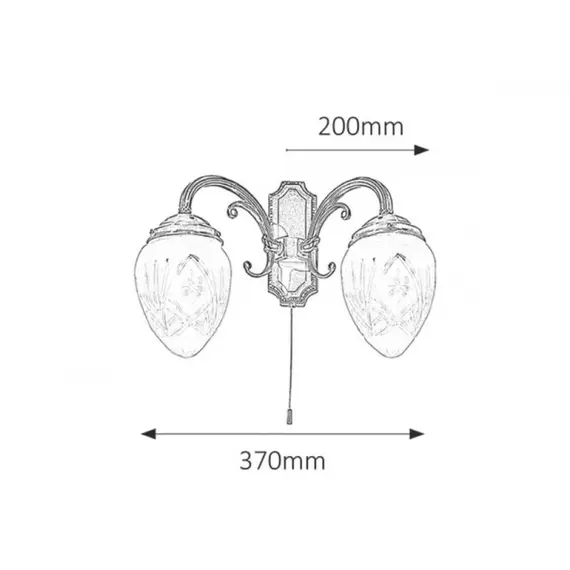 Аплик Annabella 8632 Rabalux 2xE14 | Osvetlenieto.bg