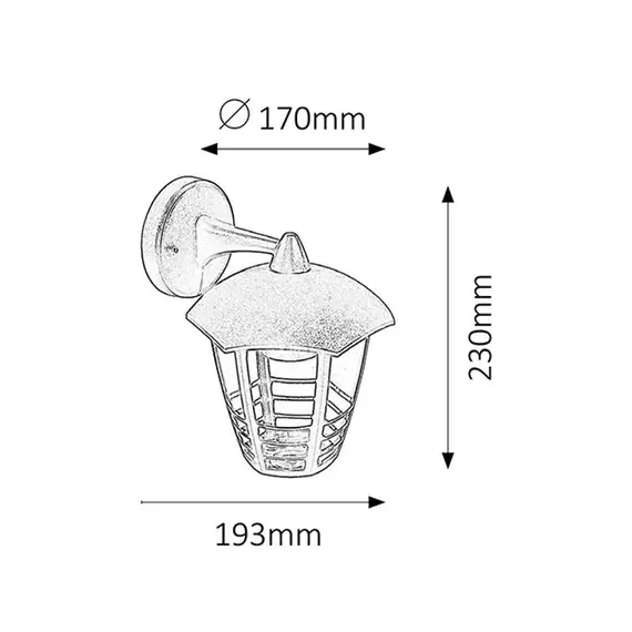 Фасаден аплик Marseille 8617 Rabalux 1xE27 | Osvetlenieto.bg