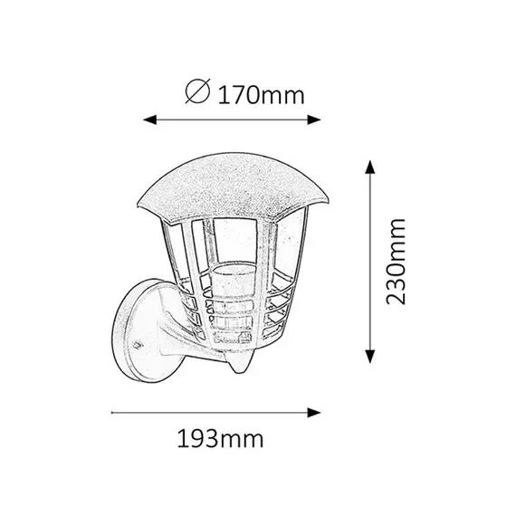 Фасаден аплик Marseille 8618 Rabalux 1xE27 | Osvetlenieto.bg