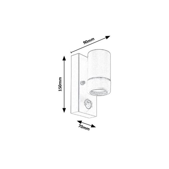 Фасаден аплик Medina 8834 Rabalux 1xGU10 IP44 | Osvetlenieto.bg