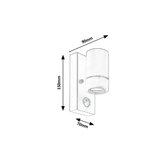 Фасаден аплик Medina 8834 Rabalux 1xGU10 IP44 | Osvetlenieto.bg