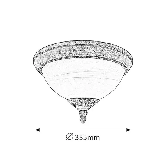 Фасаден плафон Madrid 8377 Rabalux 2xE27 | Osvetlenieto.bg