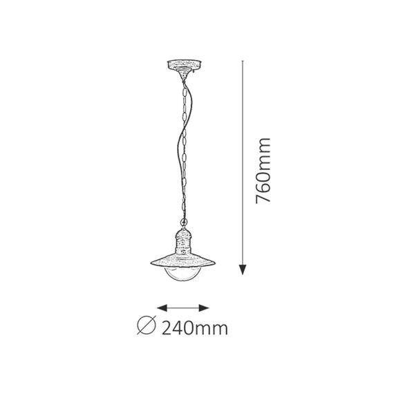 Висяща външна лампа Oslo 8737 Rabalux 1xE27 | Osvetlenieto.bg