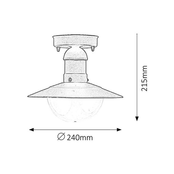 Външен плафон Oslo 8716 Rabalux 1xE27 | Osvetlenieto.bg