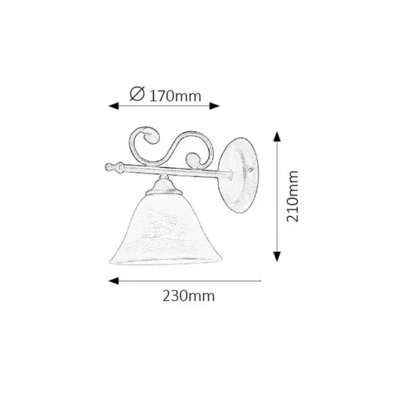 Аплик Dorothea 7771 Rabalux 1x40W E14 | Osvetlenieto.bg