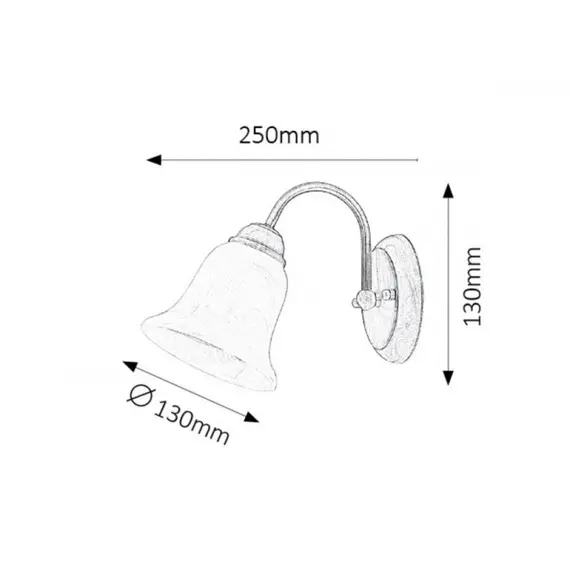 Аплик Francesca 7371 Rabalux 1xE14 | Osvetlenieto.bg