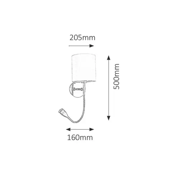 Аплик Larkin 6529 Rabalux 1xE27 + 3W LED | Osvetlenieto.bg