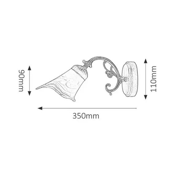 Аплик Rustic 3 7091 Rabalux 1xE14 | Osvetlenieto.bg