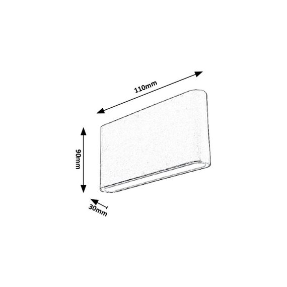 LED Фасаден аплик Nesna 7951 Rabalux 2x3W 3000K IP54 | Osvetlenieto.bg