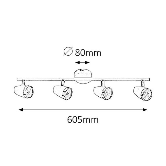 LED Спот Karen 6669 Rabalux 4x4W 3000K | Osvetlenieto.bg