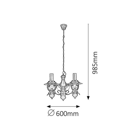 Полилей Enna 7860 Rabalux 3xE14 | Osvetlenieto.bg