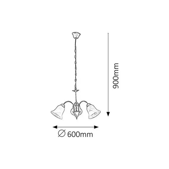 Полилей Francesca 7363 Rabalux 3xE14 | Osvetlenieto.bg