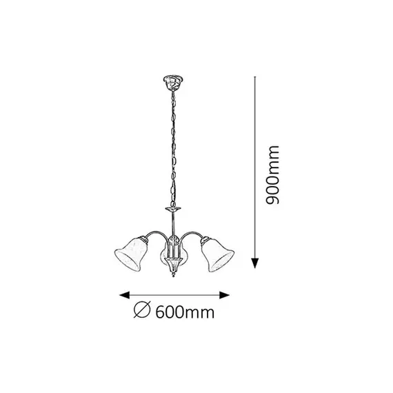 Полилей Francesca 7373 Rabalux 3xE14 | Osvetlenieto.bg