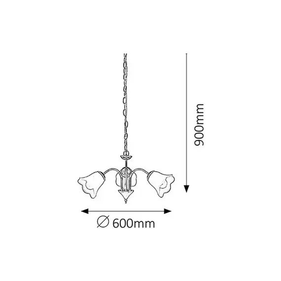 Полилей Rafaella 7233 Rabalux 3xE14 | Osvetlenieto.bg