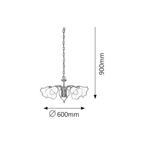 Полилей Rafaella 7245 Rabalux 5xE14 | Osvetlenieto.bg