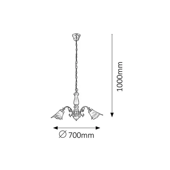 Полилей Rustic 3 7093 Rabalux 3xE14 | Osvetlenieto.bg