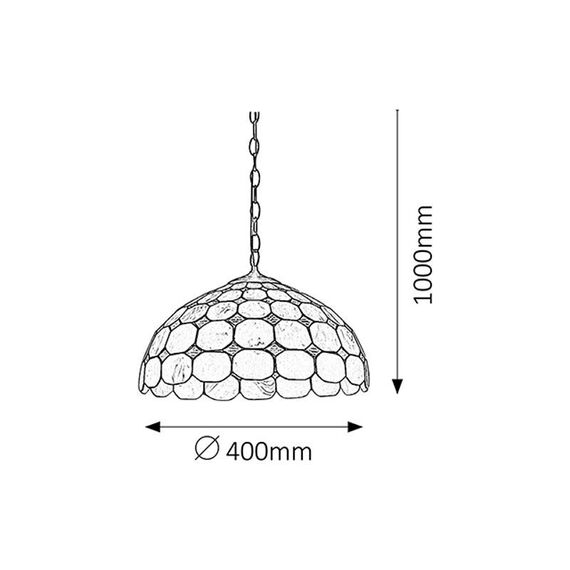 Полилей Tiffany Marvel 8076 Rabalux 2xE27 | Osvetlenieto.bg