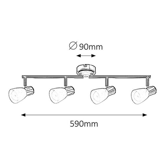 Спот Gavin 6489 Rabalux 4x40W E14 | Osvetlenieto.bg